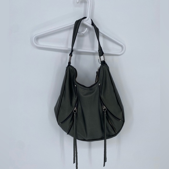 Joe's metallic gray zipper shoulder hand bag purse - Picture 2 of 10